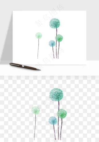 唯美蒲公英种子png免抠