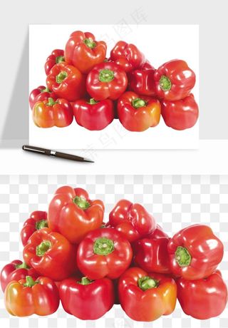 青圆椒蔬菜png免抠