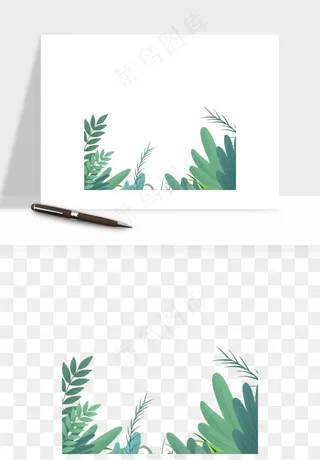 植物花卉边框装饰png免抠