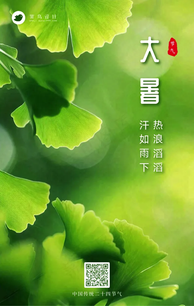 大暑手机海报