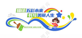 绘画文化墙美术文化绘画美术