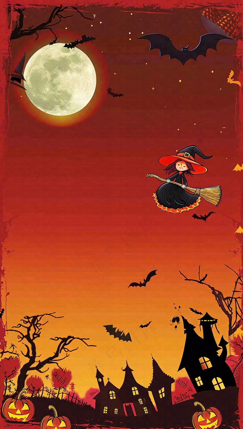 万圣节南瓜灯捣蛋恐怖背景