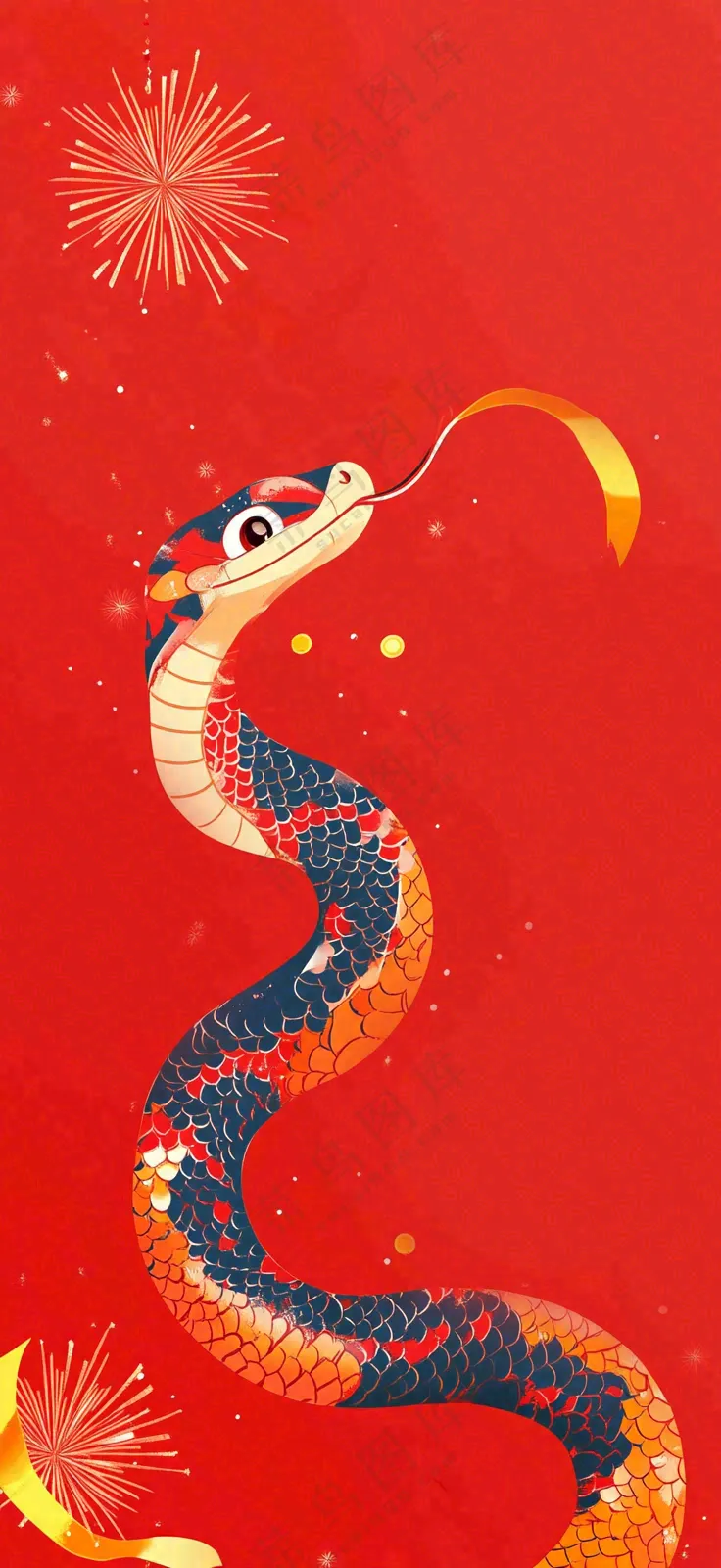 蛇年春节新年背景