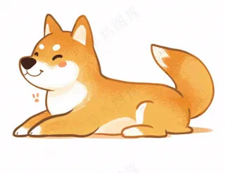 小狗宠物动物卡通插画免抠