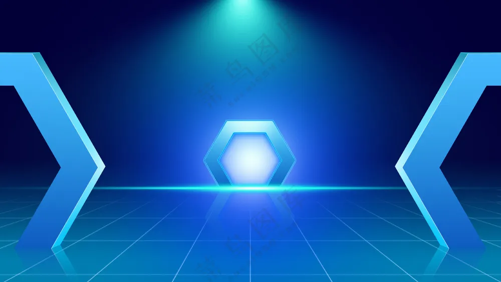 科技风蓝色立体背景