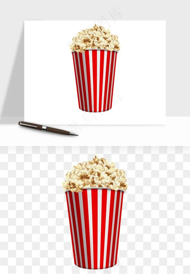 爆米花小吃png免抠