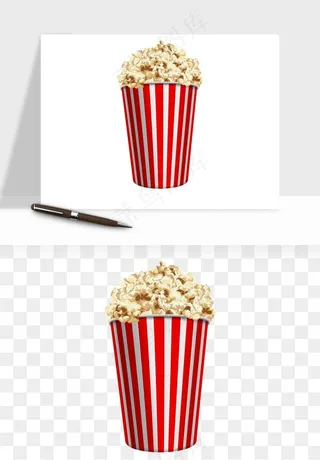 爆米花小吃png免抠