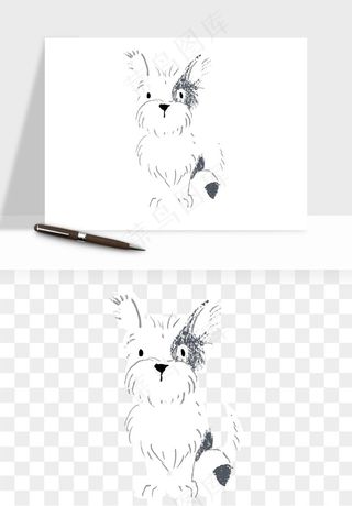 手绘狗狗宠物png免抠