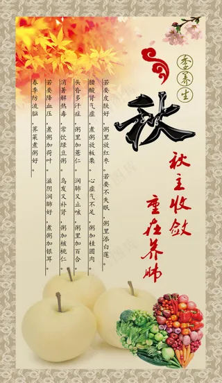 秋季养生海报