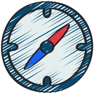 指南针 铅笔手绘图标 icon