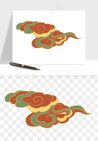 国潮敦煌云纹祥云云彩png免抠