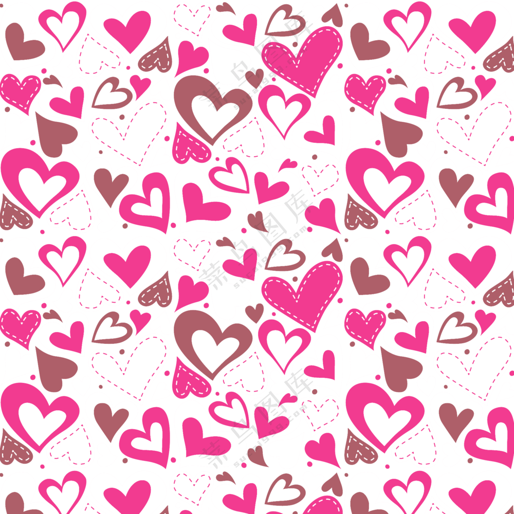 不同形态的心形情人节图案免抠素材