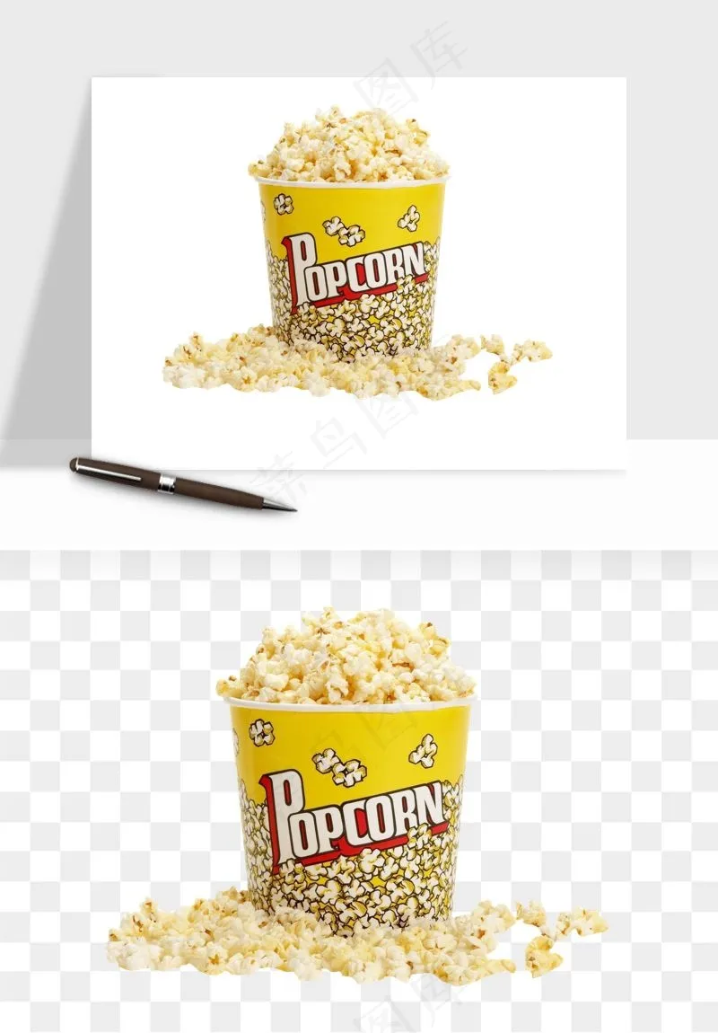 爆米花小吃png免抠