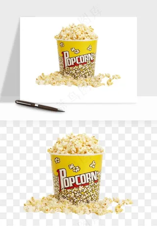 爆米花小吃png免抠