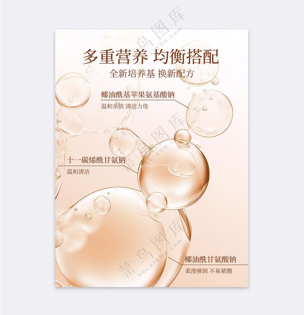化学分子主图化妆品卖点介绍直通车模板