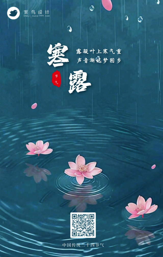 寒露手机海报