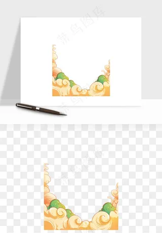 国潮祥云海浪云层云彩png免抠