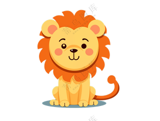 可爱的狮子图案