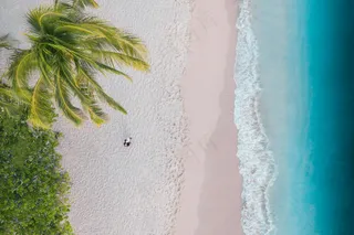 海滨静谧蓝调风光装饰画