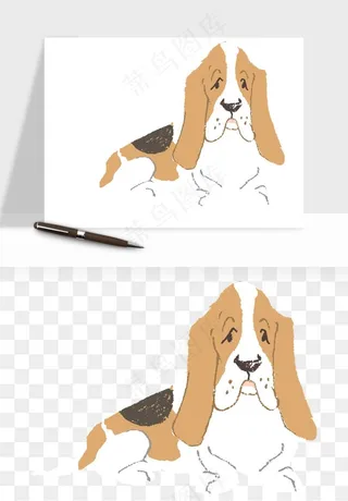 手绘狗狗宠物png免抠