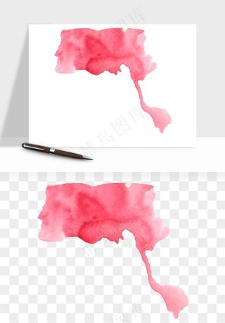 水彩泼墨涂鸦墨迹元素png免抠