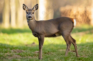 鹿动物山间草原的鹿摄影图