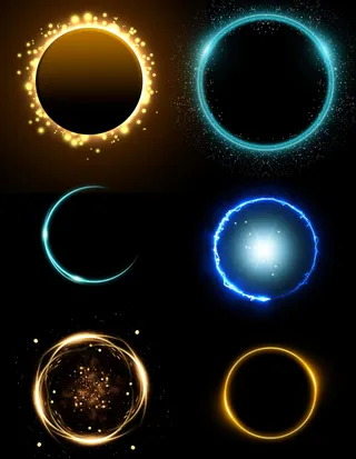 光环光晕光线特效元素大合集