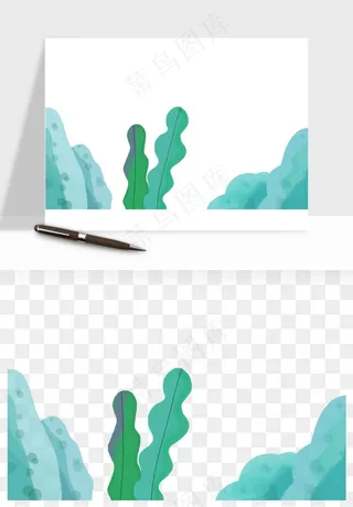 植物花卉边框装饰png免抠