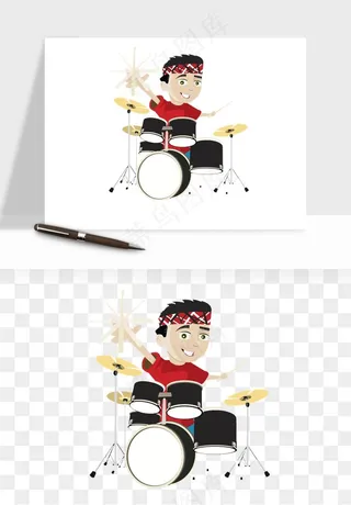 摇滚架子鼓乐器png免抠