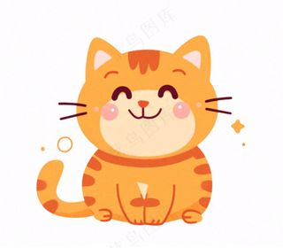 小猫猫咪宠物动物卡通插画免抠