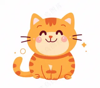 小猫猫咪宠物动物卡通插画免抠