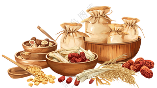 中药药材插图免扣