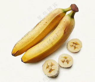 黄香蕉水果成熟摄影图