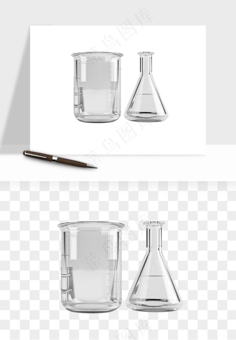 卡通化学实验设备器材png免抠图