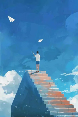 学生毕业季考试青春插画背景