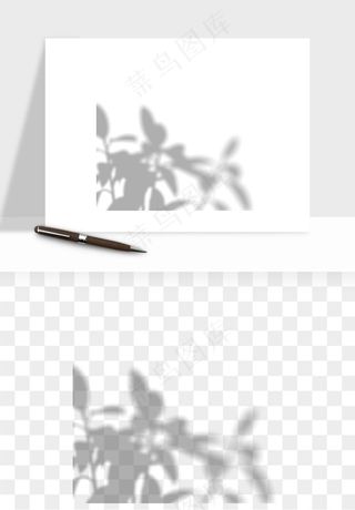 阴影植物窗户投影免抠元素