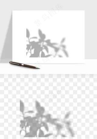 阴影植物窗户投影免抠元素