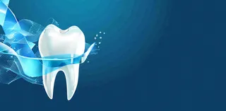 牙医牙科牙齿清洁美白插画背景