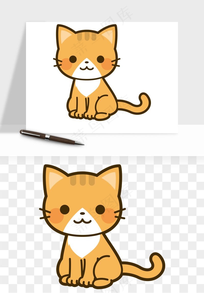 卡通狗狗猫咪png免抠