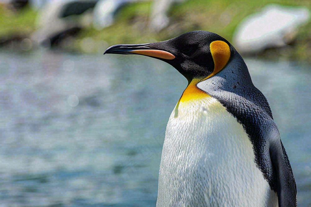 冰雪天地的企鹅寒冷动物摄影图