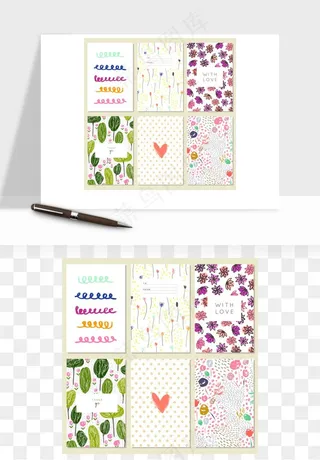 森系小清新花卉背景矢量png免抠