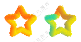 毛绒星星 卡通星星