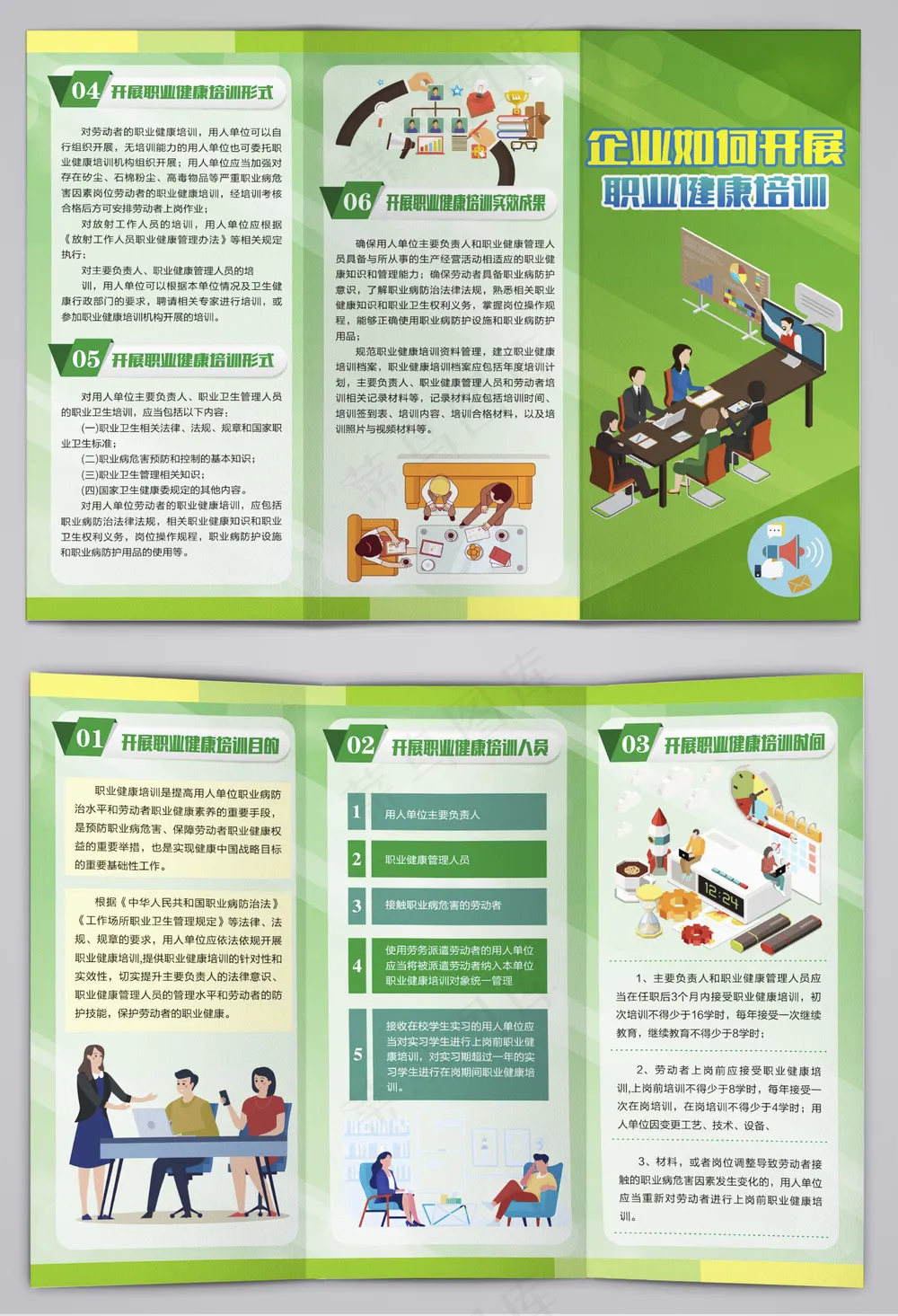 如何开展职业健康培训三折页