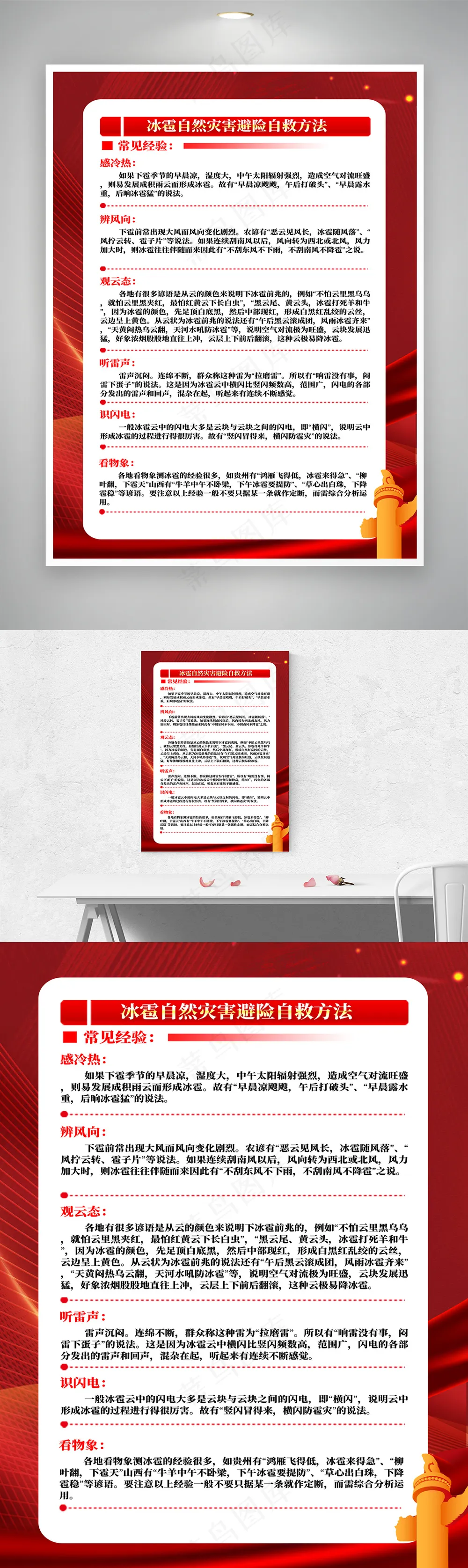 安全生产月自然灾害宣传挂图系列二