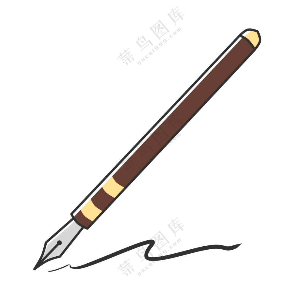 卡通钢笔元素