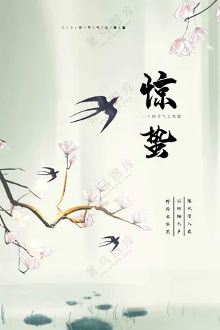 惊蛰节气传统活动海报