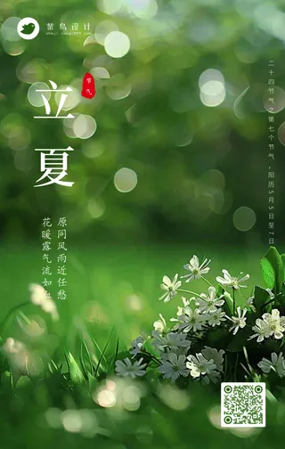 立夏手机海报
