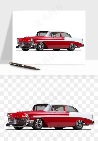 复古汽车交通工具png免抠