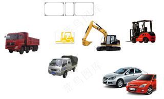 叉车图标｜汽车｜小车｜边框