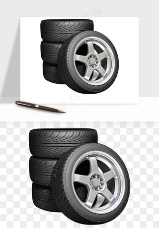 轮胎汽车零件png免抠